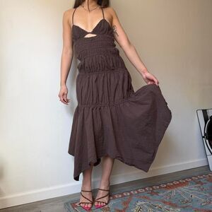 princess polly baby blue dress Revolve Tahlia dress in chocolate Size small main image 0